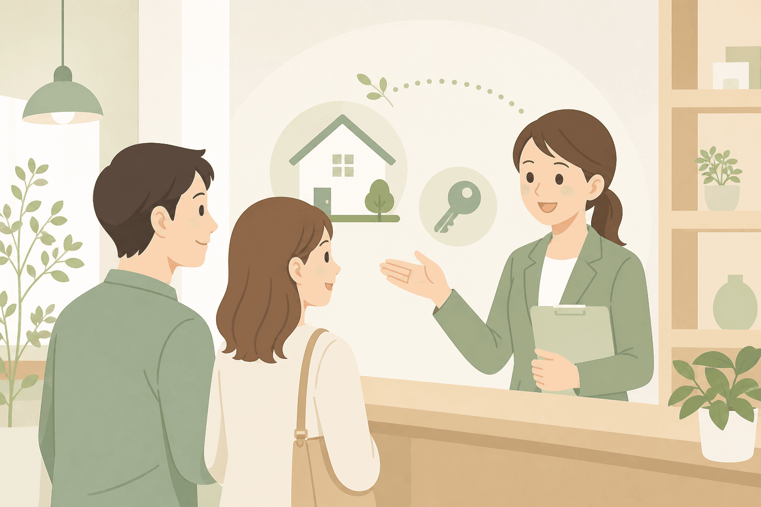 相談窓口でのご案内イラスト